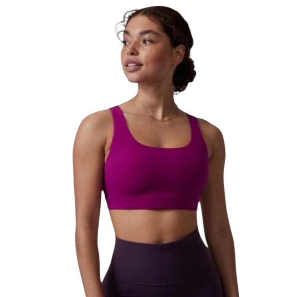 Athleta Exhale Bra in Fuschia Sz S Workout Yoga Sports